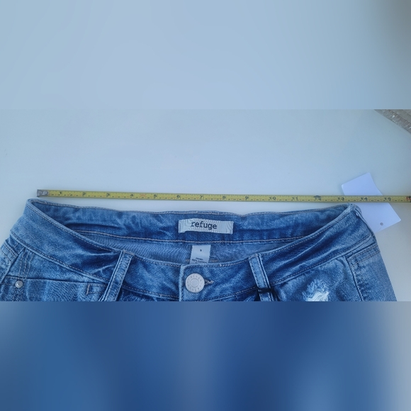 High Rise Jean Shorts Denim Cutoff Five button Refuge Charlotte Russe - Picture 9 of 9